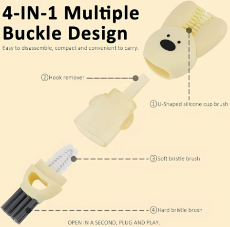 Cepillo de Limpieza 4 en 1 Diseño Conejito