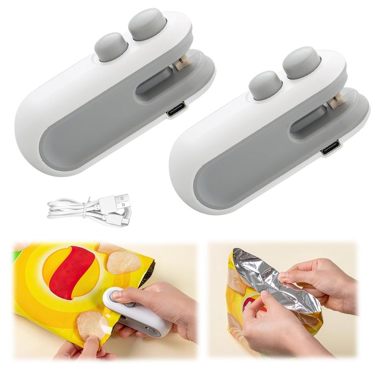 Mini Sellador de Bolsas USB 2 en 1