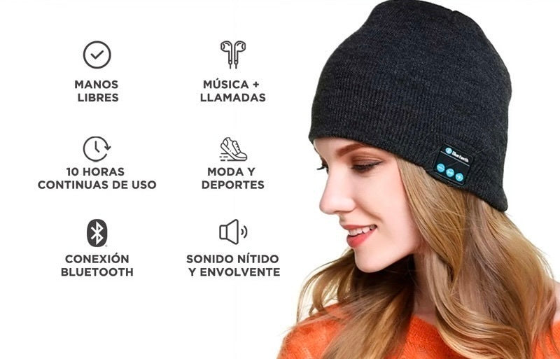 Gorro con Audífonos Bluetooth Comodidad Estilo y Tecnología