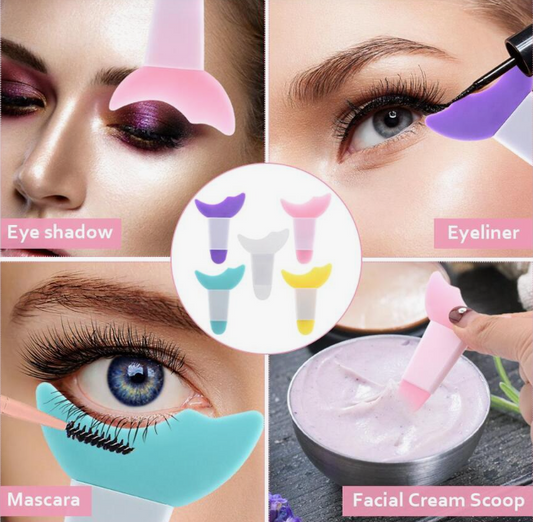 Guía de Maquillaje para Ojos 3 en 1. Plantilla para Delineado y Sombras.