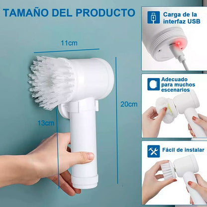 Cepillo Limpiador 5 En 1 Giratorio Cocina Usb M-brush