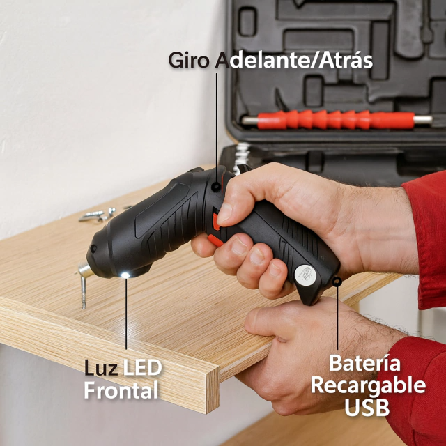 Destornillador Eléctrico Recargable