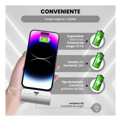 Mini Cargador Portátil 2-en-1